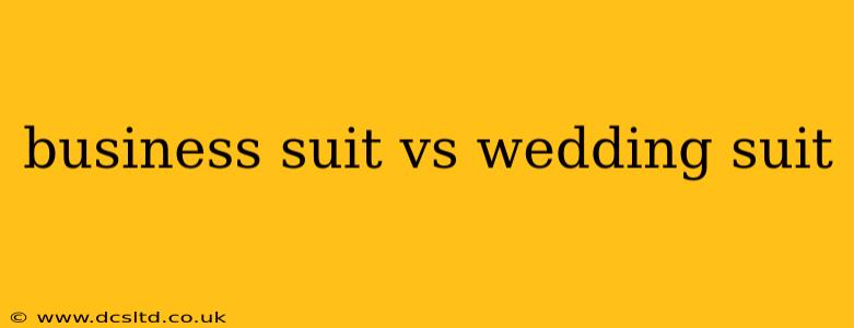 business suit vs wedding suit
