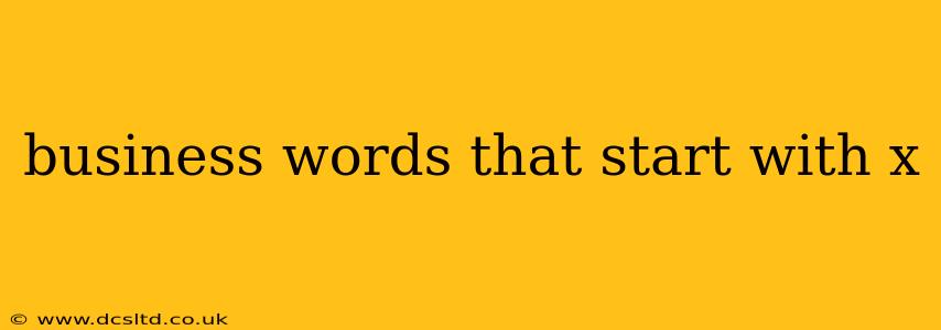 business words that start with x
