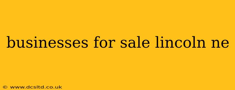 businesses for sale lincoln ne