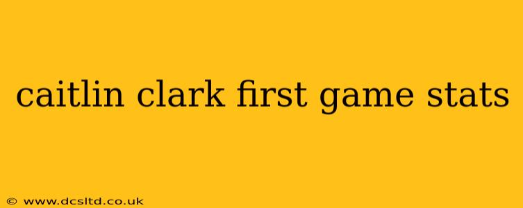 caitlin clark first game stats