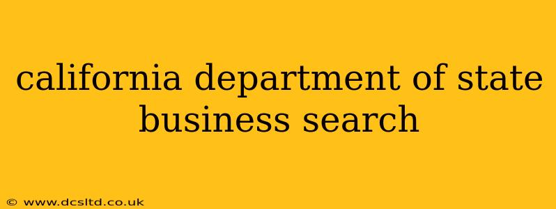 california department of state business search