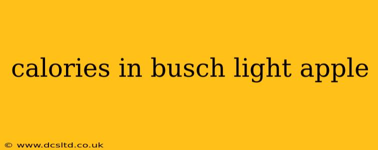 calories in busch light apple