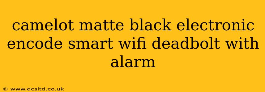 camelot matte black electronic encode smart wifi deadbolt with alarm