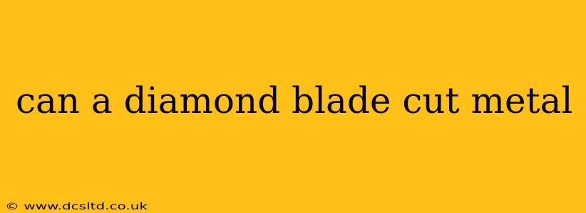 can a diamond blade cut metal