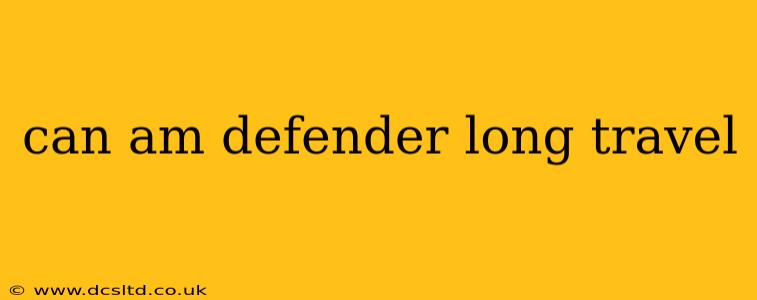 can am defender long travel