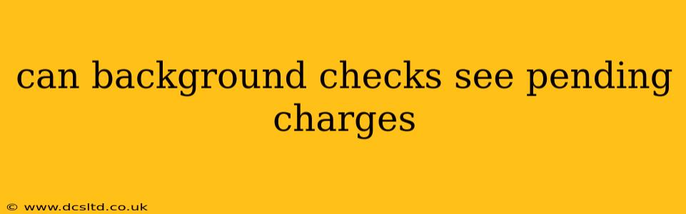 can background checks see pending charges