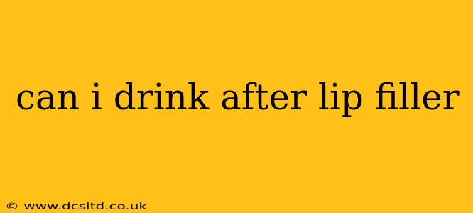 can i drink after lip filler