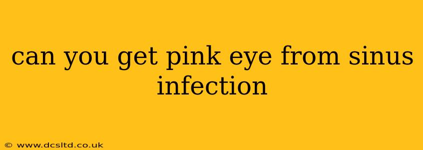 can you get pink eye from sinus infection