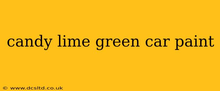 candy lime green car paint