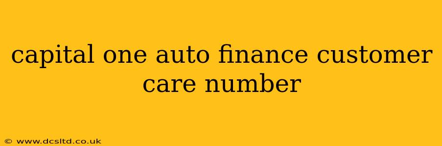 capital one auto finance customer care number