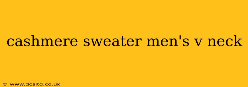 cashmere sweater men's v neck