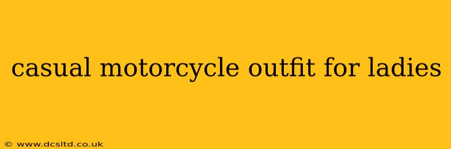 casual motorcycle outfit for ladies