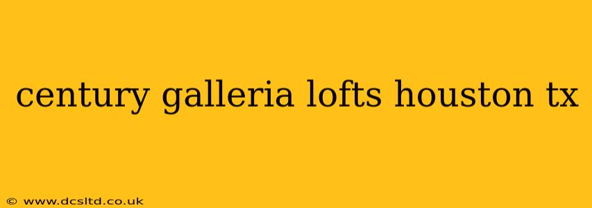 century galleria lofts houston tx