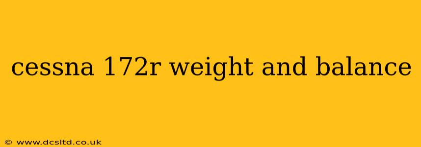 cessna 172r weight and balance