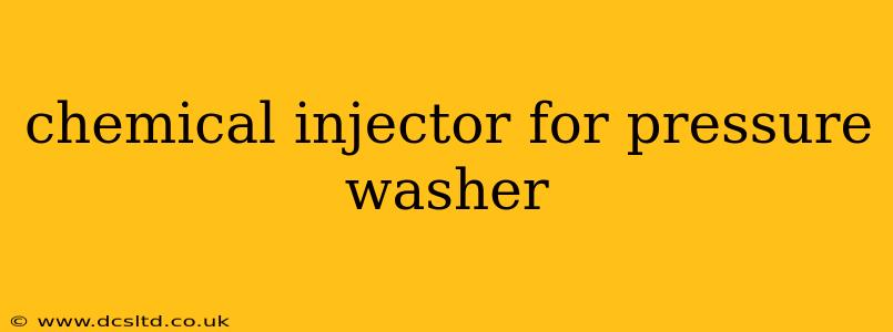 chemical injector for pressure washer