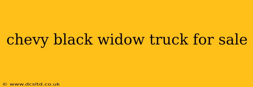 chevy black widow truck for sale