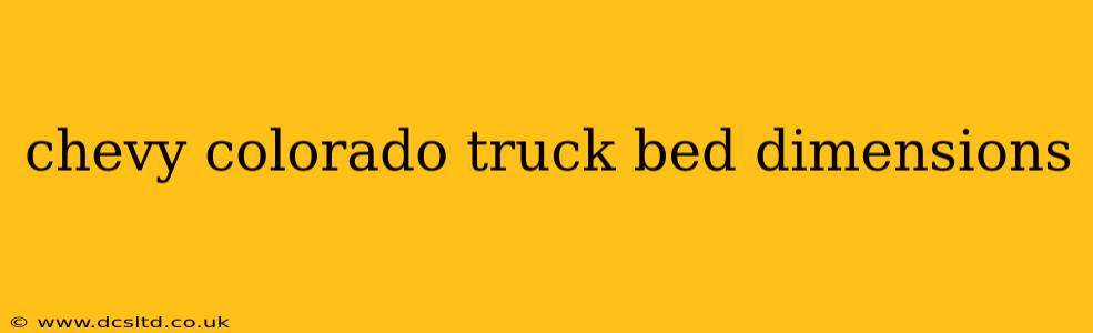 chevy colorado truck bed dimensions