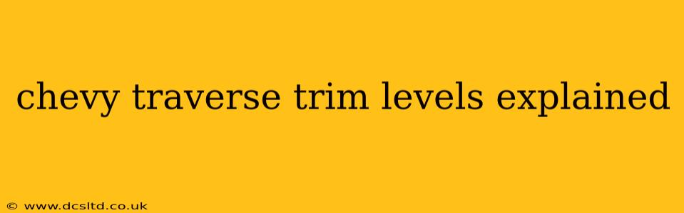 chevy traverse trim levels explained