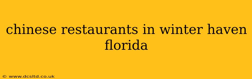 chinese restaurants in winter haven florida