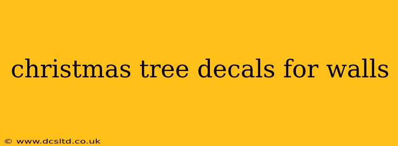 christmas tree decals for walls