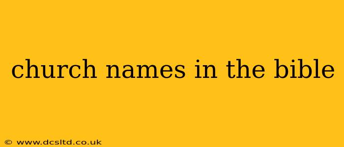 church names in the bible
