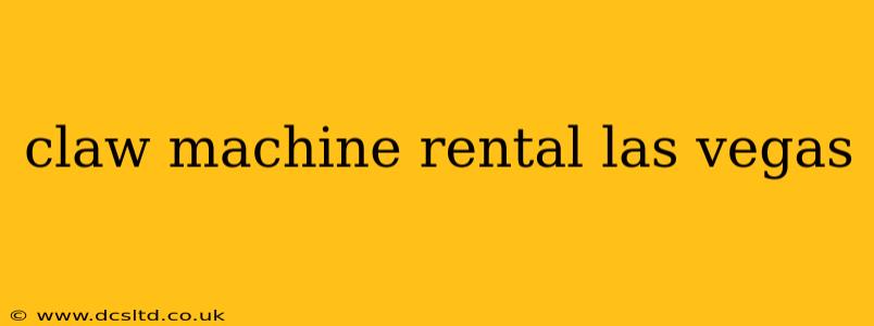 claw machine rental las vegas