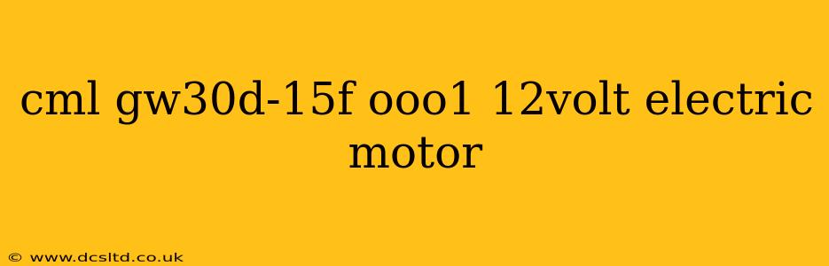 cml gw30d-15f ooo1 12volt electric motor