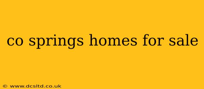 co springs homes for sale