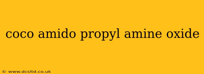 coco amido propyl amine oxide