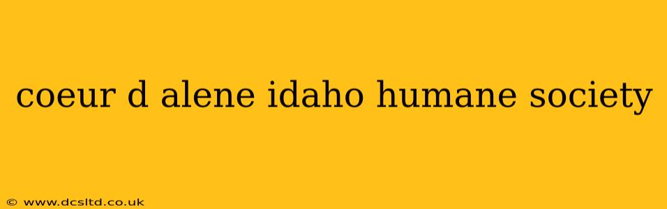 coeur d alene idaho humane society