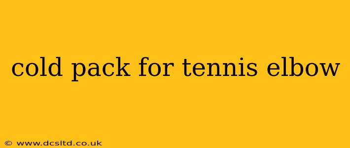 cold pack for tennis elbow