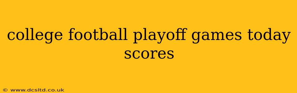 college football playoff games today scores