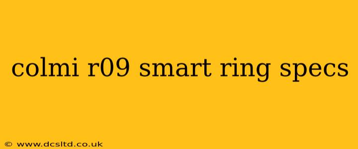 colmi r09 smart ring specs