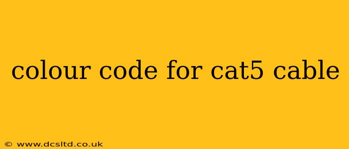 colour code for cat5 cable