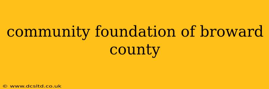 community foundation of broward county