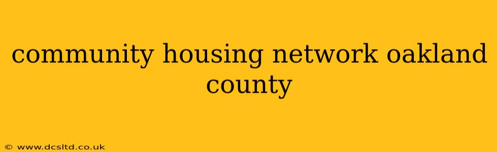 community housing network oakland county