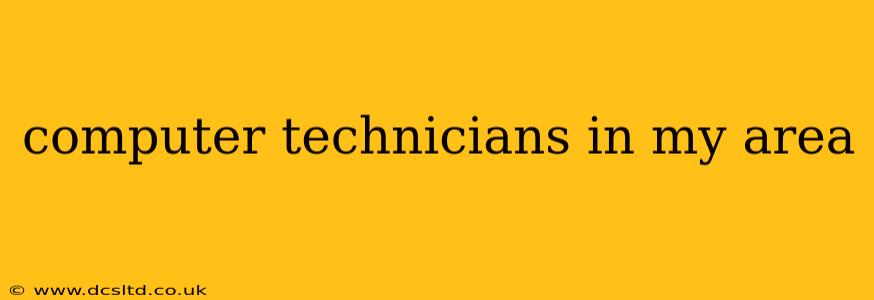 computer technicians in my area