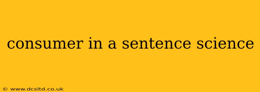 consumer in a sentence science