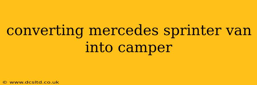 converting mercedes sprinter van into camper