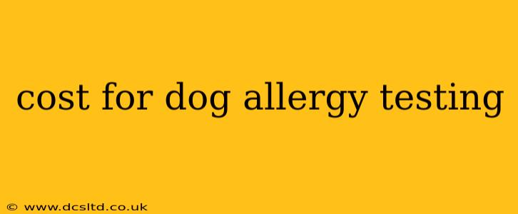 cost for dog allergy testing