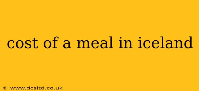cost of a meal in iceland