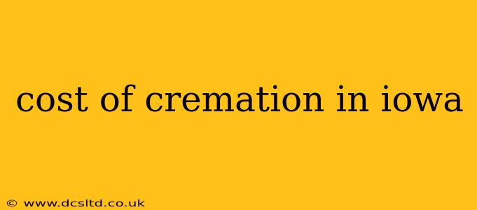 cost of cremation in iowa