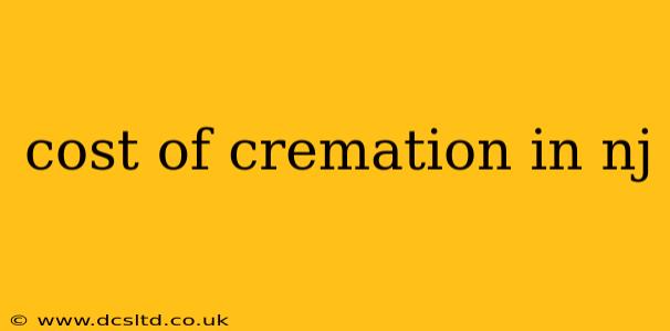 cost of cremation in nj