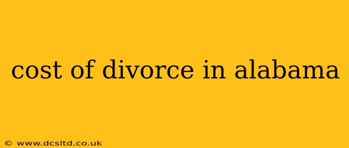 cost of divorce in alabama