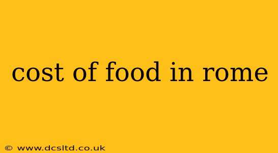 cost of food in rome