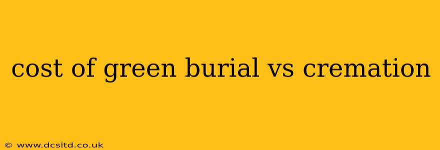 cost of green burial vs cremation