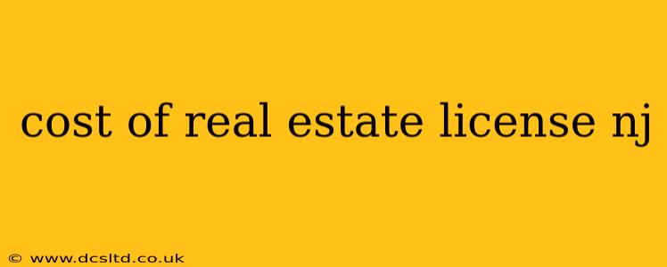 cost of real estate license nj