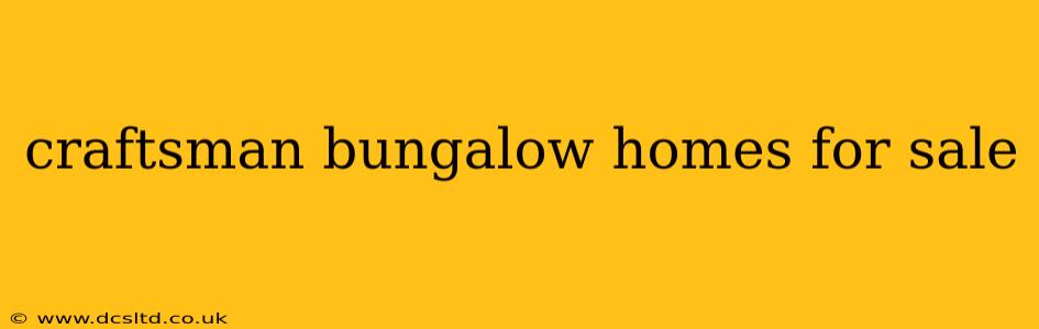 craftsman bungalow homes for sale