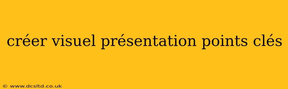 créer visuel présentation points clés