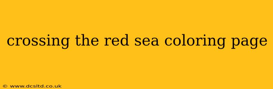 crossing the red sea coloring page